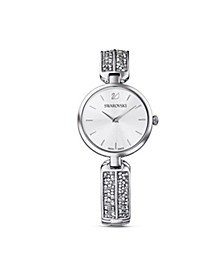 Dream Rock Silver-Tone Stainless Steel Metal Bracelet Watch, 28.44mm
