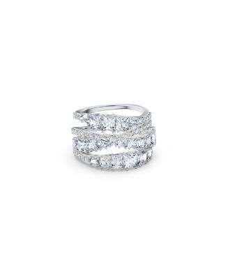 【Swarovski】Twist Wrap リング Swarovski Twist Wrap Rhodium Plated Ring - Macy's