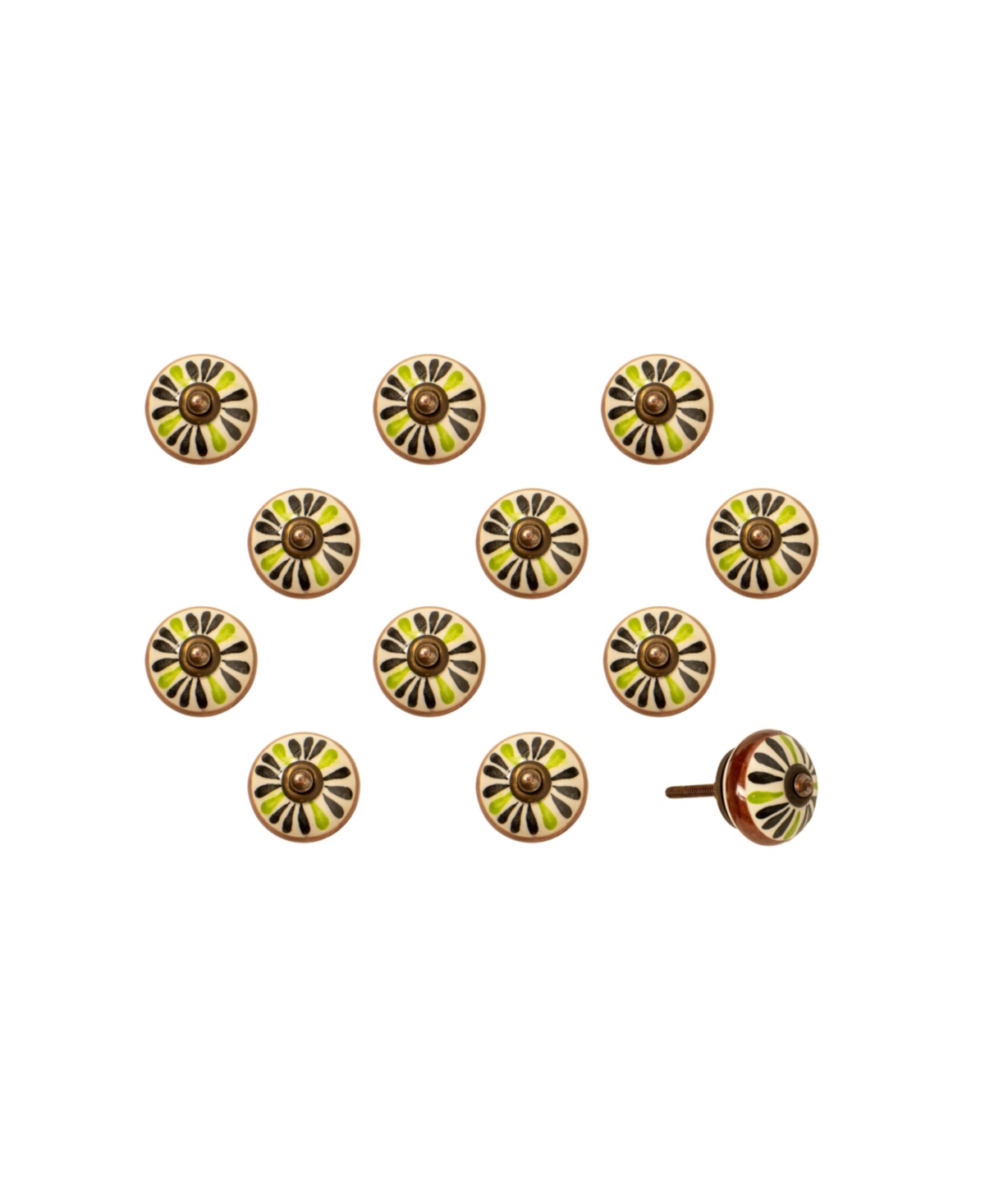 Knob-It Handpainted Ceramic Knob Set of 12
