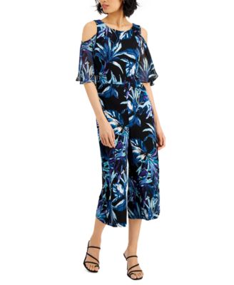 macys cold shoulder jumpsuit