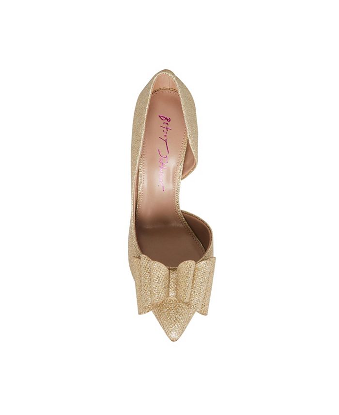 Betsey Johnson Scarpe Décolleté Donna Con Tacco A Spillo 10 Cm - Punta E D'orsay In Nero Con Strisse - Taglia 39 EU - 3