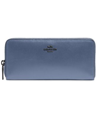 coach slim accordion zip wallet in smooth leather