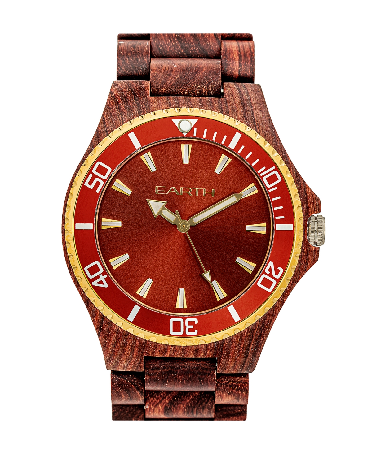 Earth Wood Khaki and Tan or Dark Brown or Red or Olive Centurion Bracelet Watch, 45mm