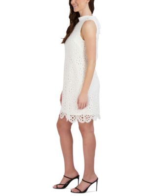 Robbie Bee Petite Sleeveless Lace A-Line Dress - Macy's