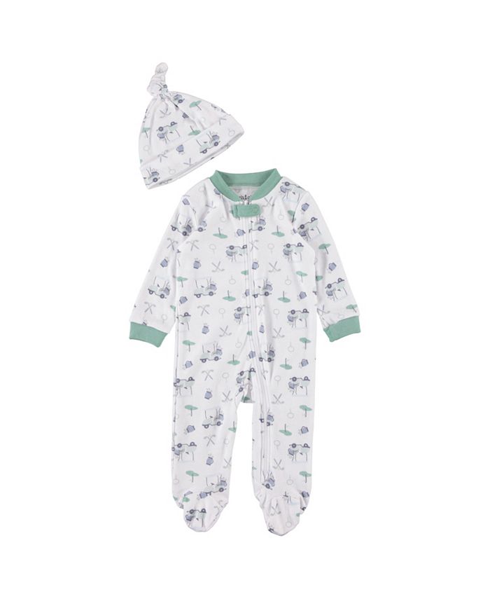 Chickpea Baby Boys Footed Coverall with Hat, 2 Piece Set Macy's