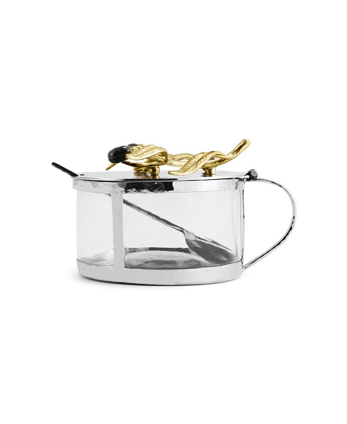 Michael Aram Olive Branch Condiment Container and Spoon, Set of 2 Macy's