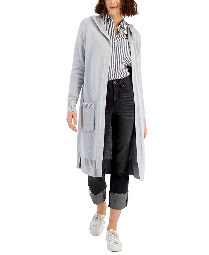 Petite hooded cardigan outlet