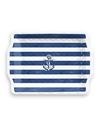 Melamine Nautical Anchor Handled Tray, 17"