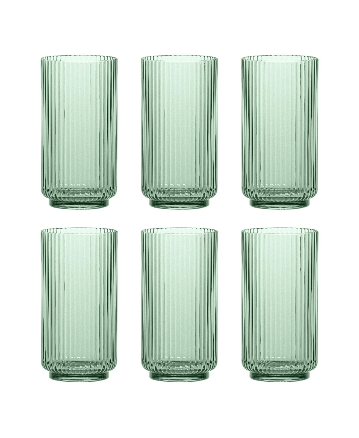 Tarhong Mesa Jumbo 6-piece Premium Acrylic Glass Set, 22 oz In Sage Green