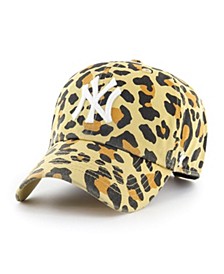 Women's '47 New York Yankees Tan Bagheera Cheetah Clean Up Adjustable Hat