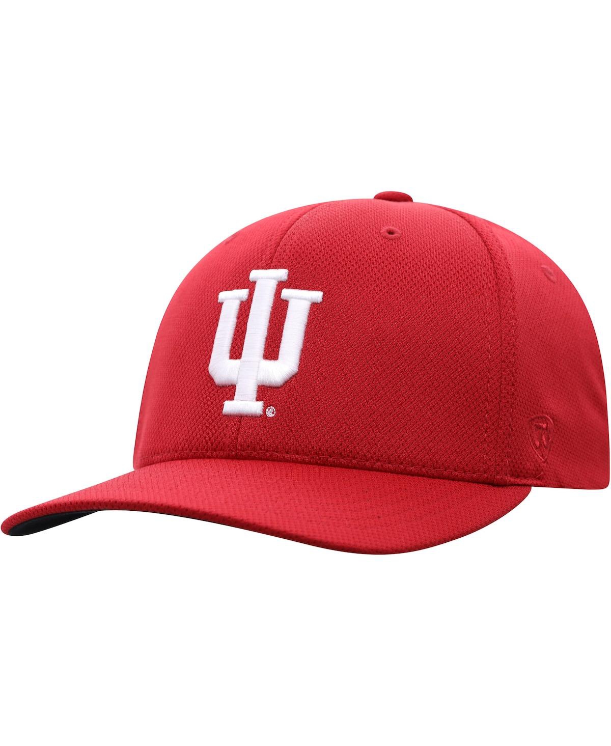 Shop Top Of The World Men's  Crimson Indiana Hoosiers Reflex Logo Flex Hat