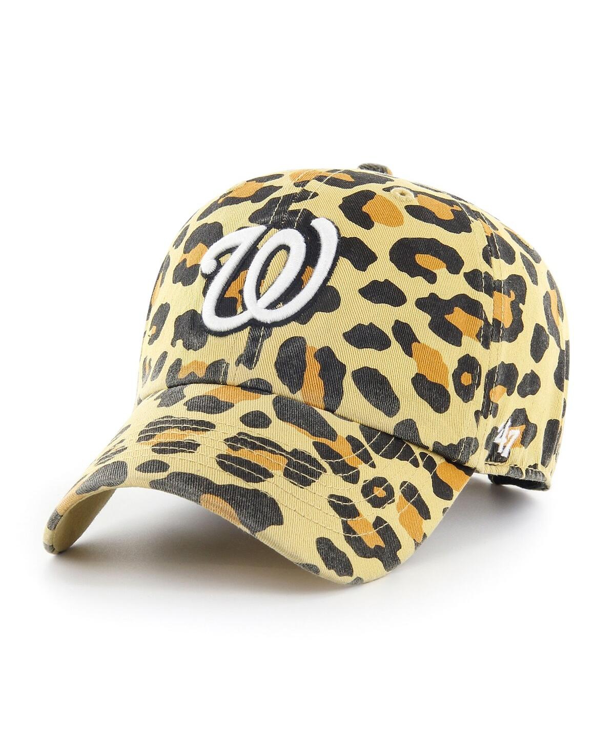 47 Brand Women's '47 Washington Nationals Tan Bagheera Cheetah Clean Up Adjustable Hat