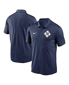 Men's Navy New York Yankees Diamond Icon Franchise Performance Polo Shirt