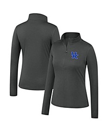 Women's Heathered Charcoal Kentucky Wildcats Olympus Half-Zip Jacket