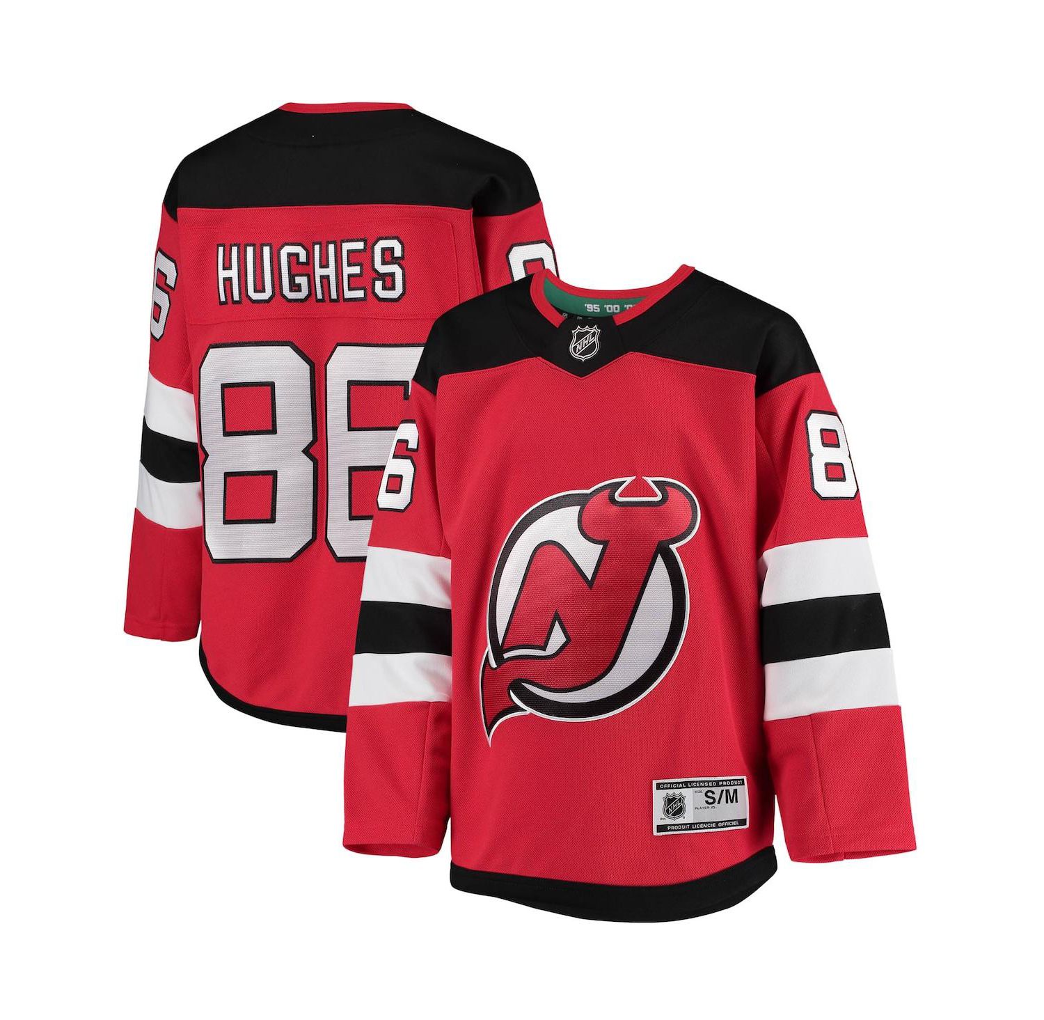 Big Boys Jack Hughes Red New Jersey Devils Home Premier Player Jersey