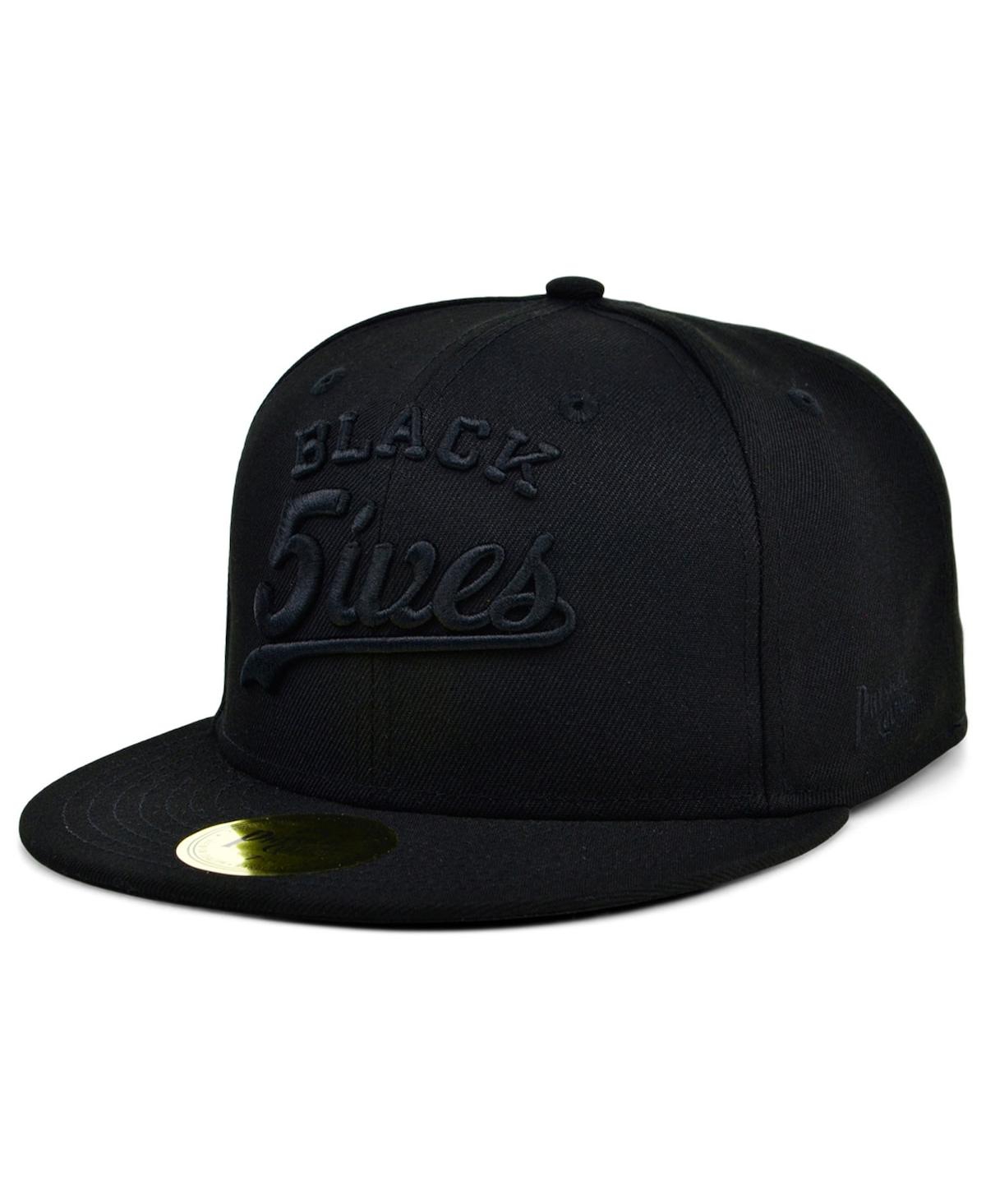 Physical Culture Men's  Black Black Fives Fitted Hat
