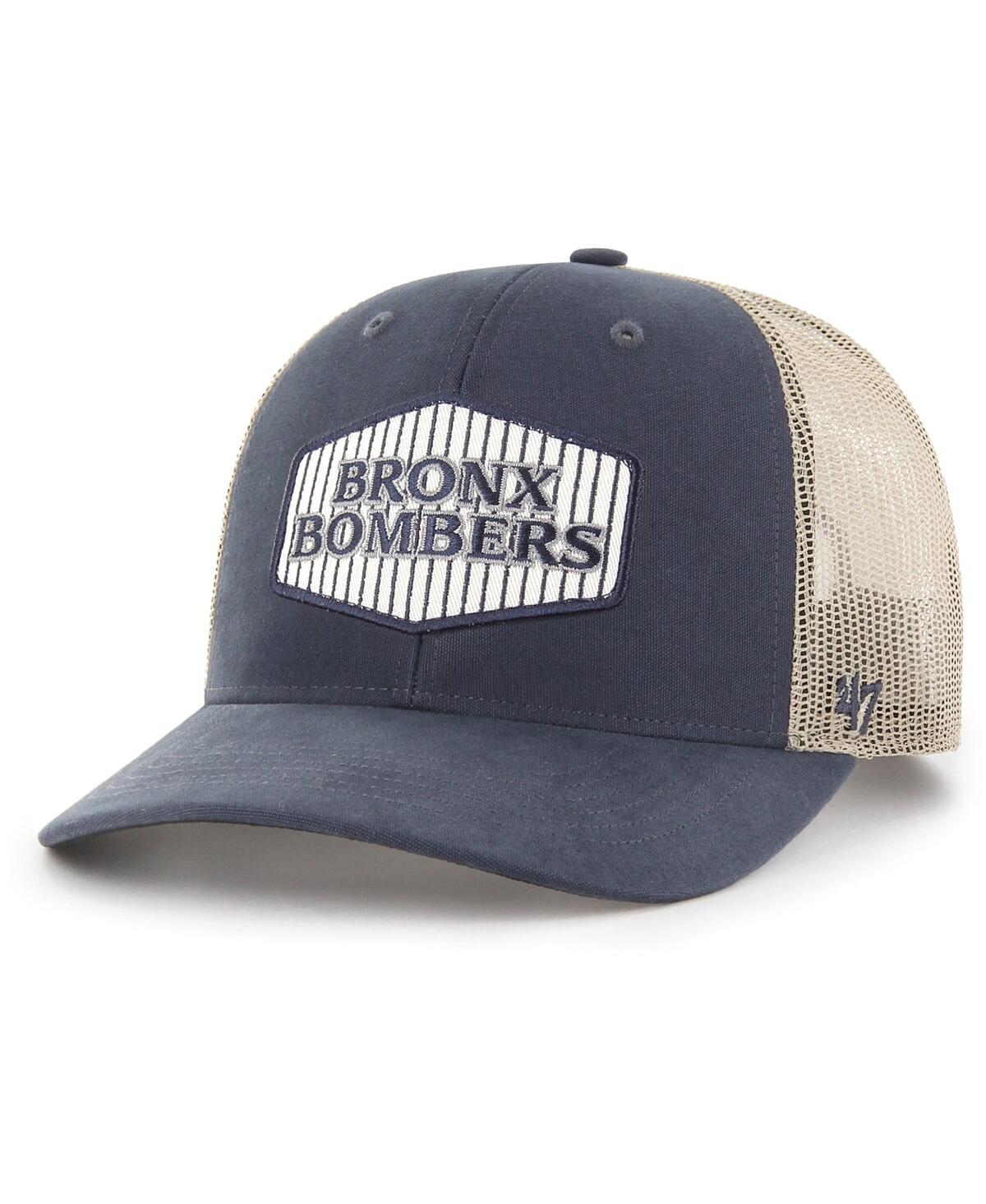 Men's '47 Natural New York Yankees Local Haven Trucker Snapback Hat - Natural