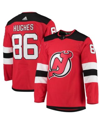 adidas Men's Jack Hughes Red New Jersey Devils Home Authentic Pro Player Jersey