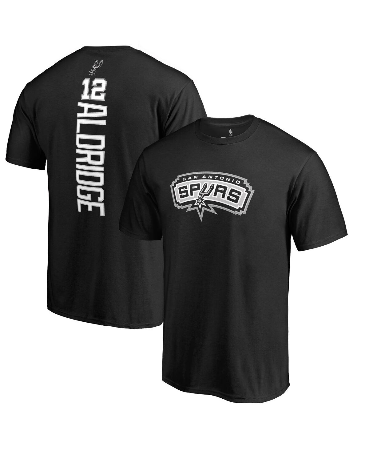 Fanatics Men's Lamarcus Aldridge Black San Antonio Spurs Backer Name And Number T-shirt In Black