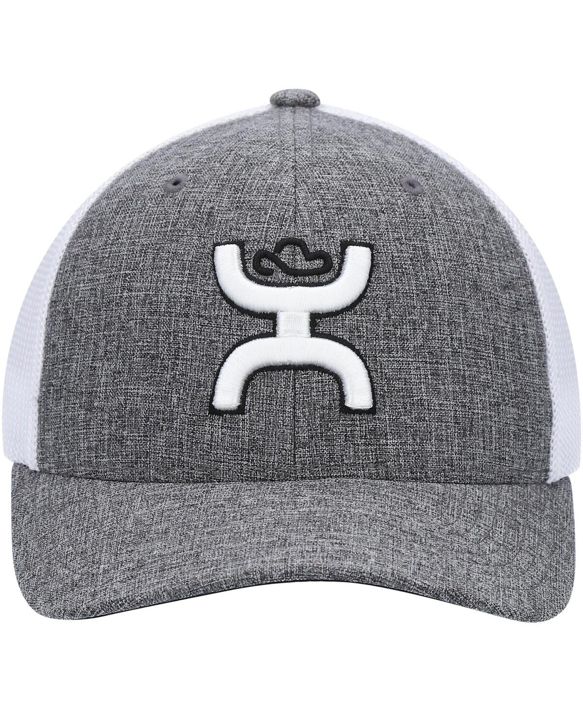Shop Hooey Men's  Heather Charcoal, White Cayman Flex Hat In Heathered Charcoal,white