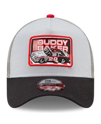 Men's Black, Gray Buddy Baker Legends 9Forty A-Frame Adjustable Trucker Hat