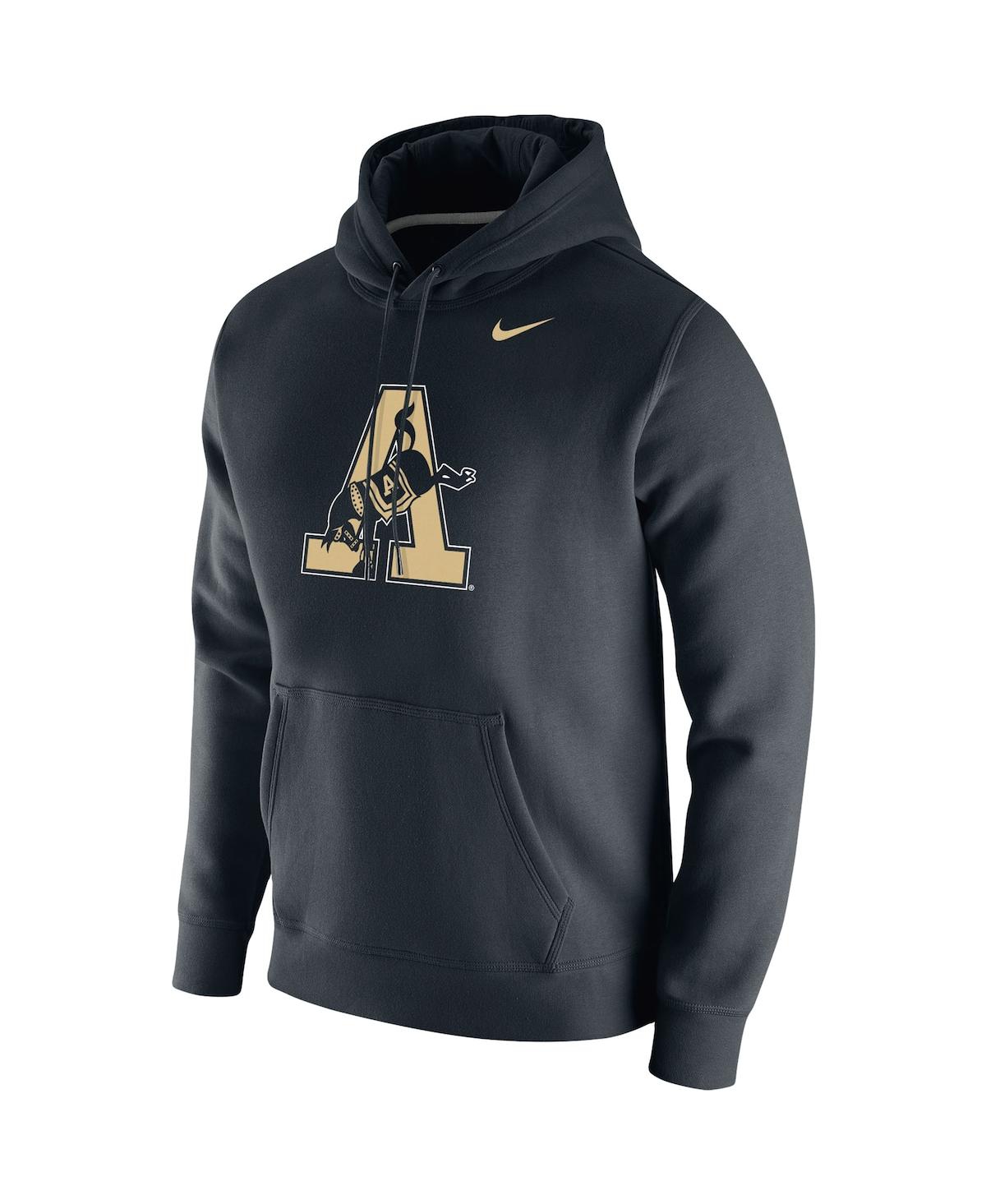 Shop Nike Men's  Black Army Black Knights Vintage-like School Logo Pullover Hoodie