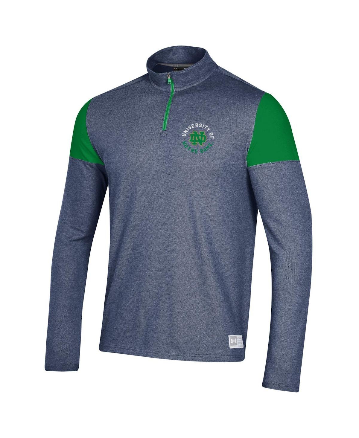 Men's Under ArmourNotre Dame Fighting Irish Gameday Tri-Blend Quarter-Zip Jacket - Navy
