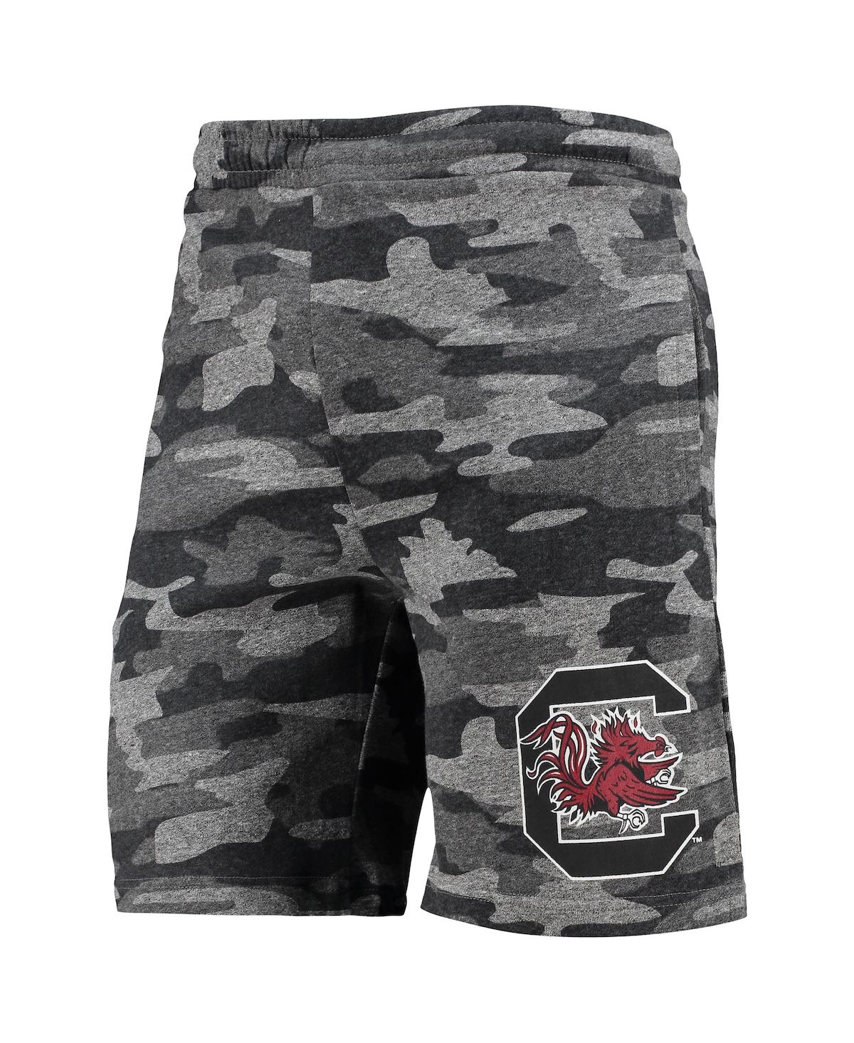 Shop Concepts Sport Men's  Charcoal, Gray South Carolina Gamecocks Camo Backup Terry Jam Lounge Shorts In Charcoal,gray