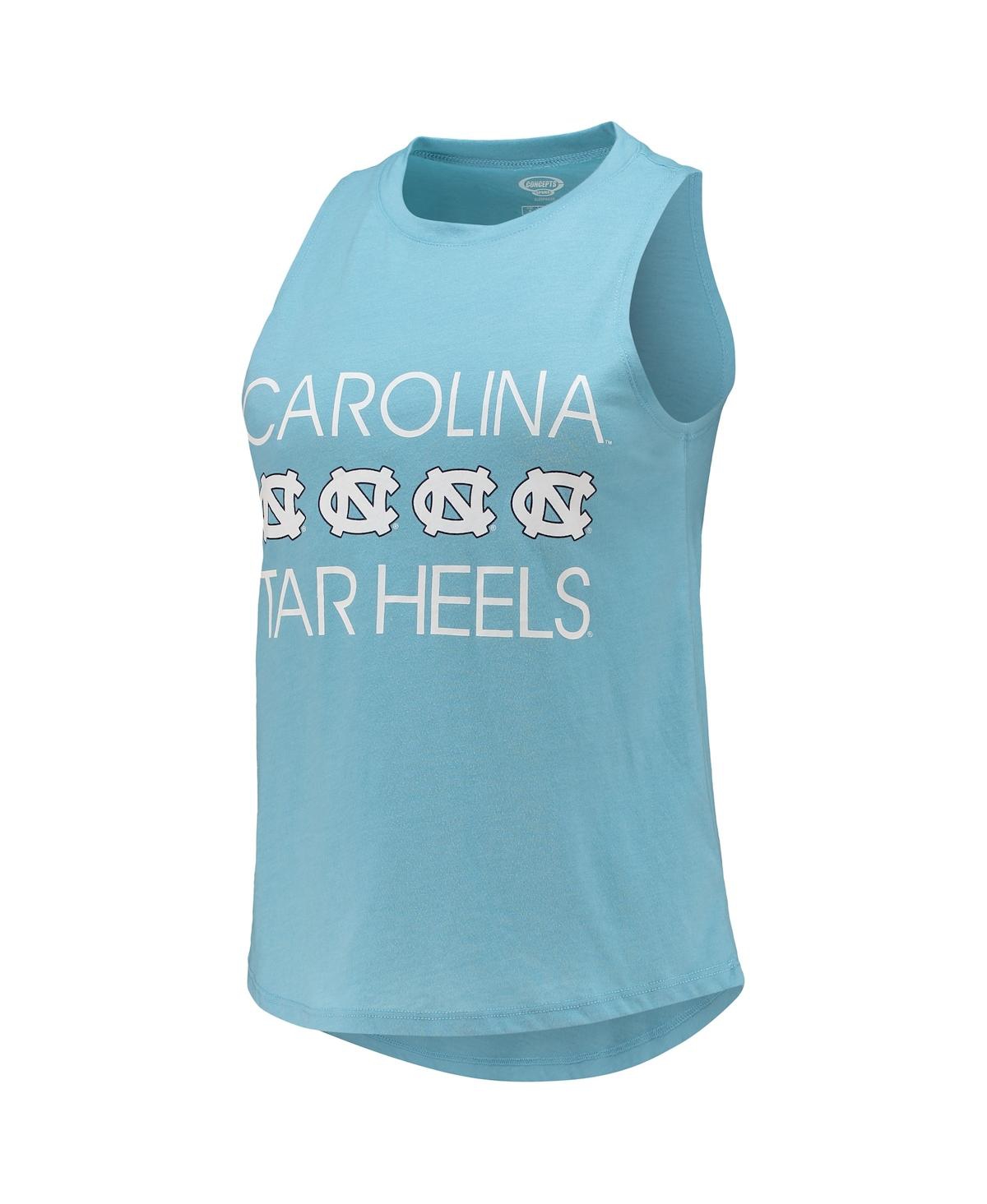 Shop Concepts Sport Women's  Navy, Carolina Blue North Carolina Tar Heels Tank Top And Pants Sleep Set In Navy,carolina Blue