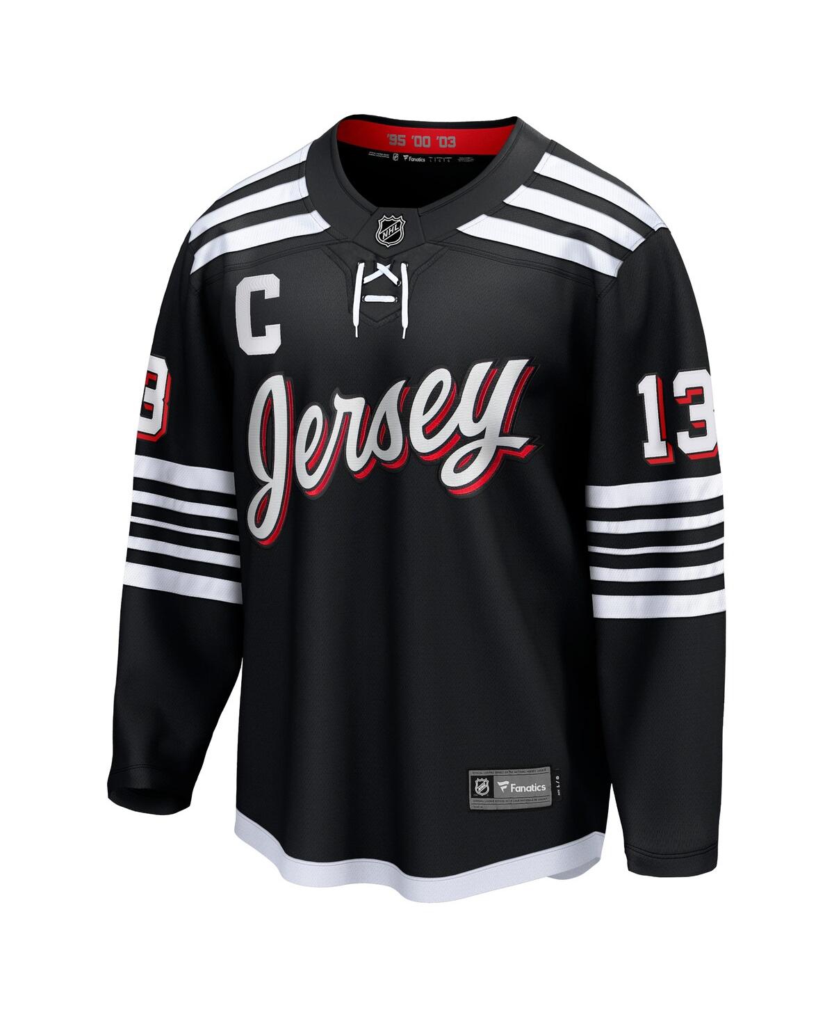 Men's Fanatics Nico HischierNew Jersey Devils Alternate Premier Breakaway Player Jersey - Black