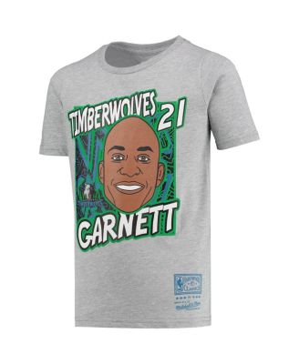 Big Boys Kevin Garnett Gray Minnesota Timberwolves Hardwood Classics King of the Court Player T-shirt