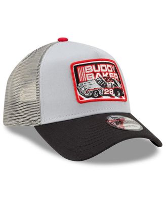 Men's Black, Gray Buddy Baker Legends 9Forty A-Frame Adjustable Trucker Hat