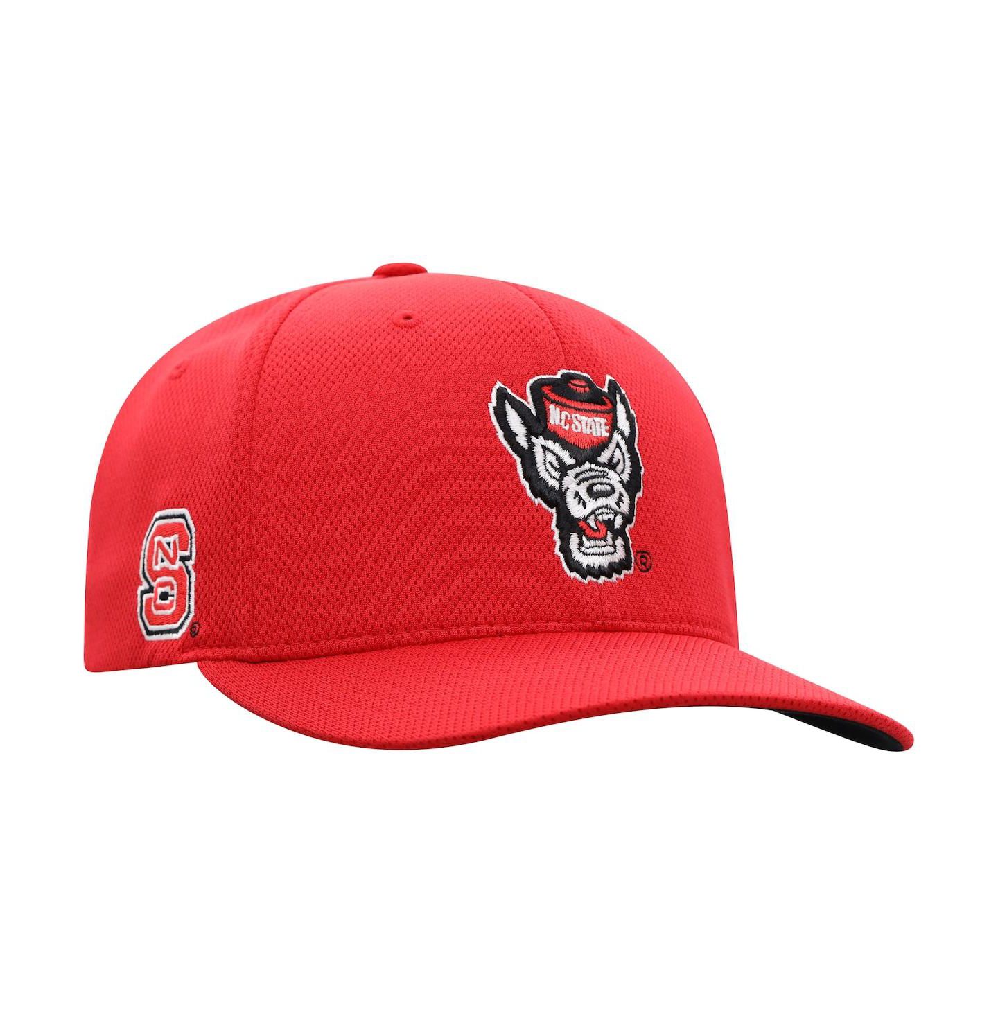 Мужская кепка Top of the World Red Nc State Wolfpack Reflex Logo Flex Hat — фото 4