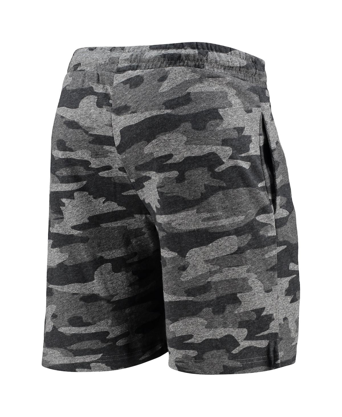Shop Concepts Sport Men's  Charcoal, Gray Tennessee Volunteers Camo Backup Terry Jam Lounge Shorts In Charcoal,gray