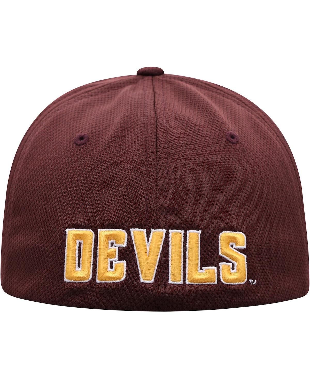 Shop Top Of The World Men's  Maroon Arizona State Sun Devils Reflex Logo Flex Hat