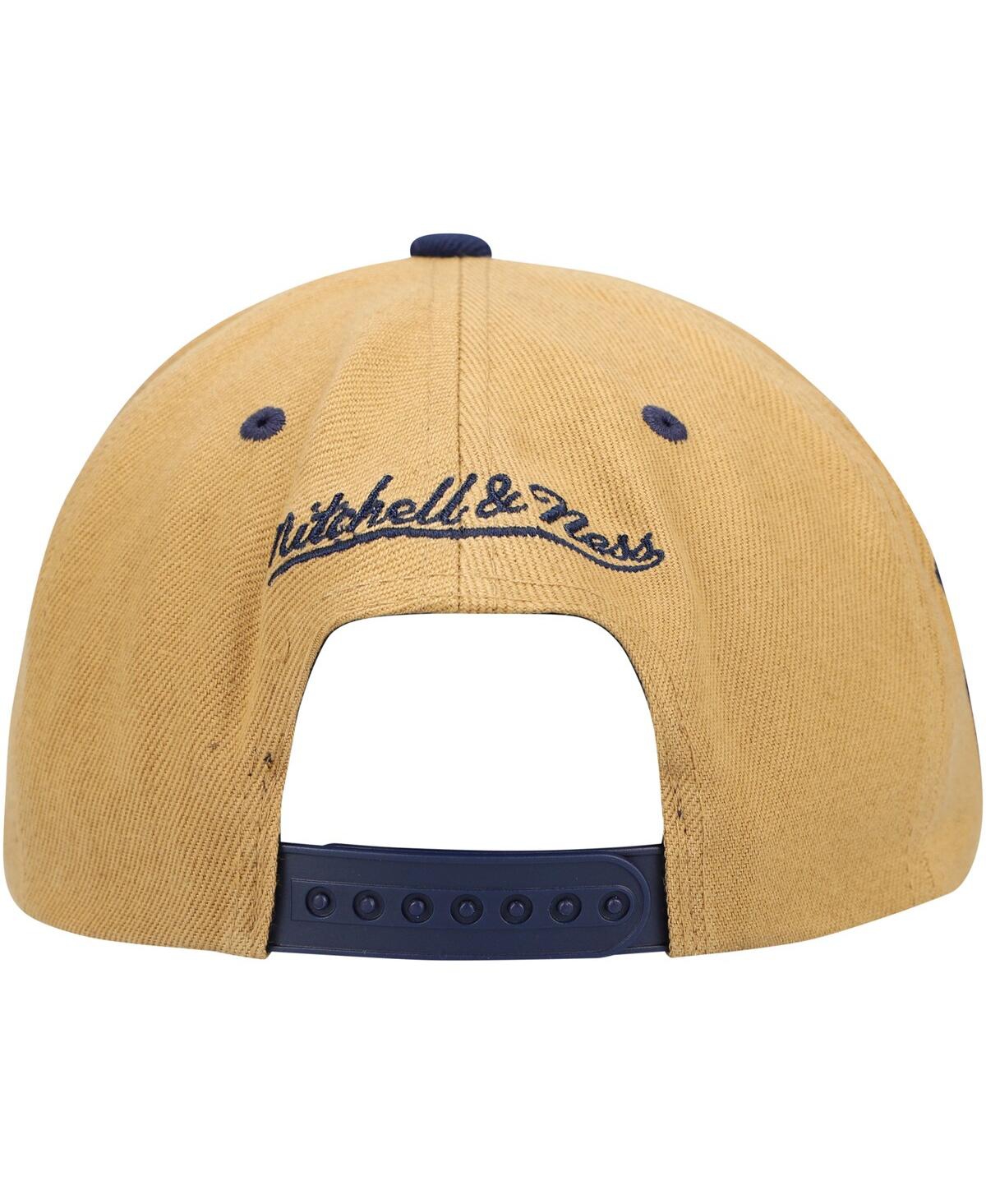 Mitchell & Ness Men's  Tan New Jersey Nets Hardwood Classics Wheat Snapback Hat In Tan