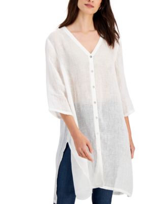 Eileen Fisher - Women's Organic Linen Swing Shirt