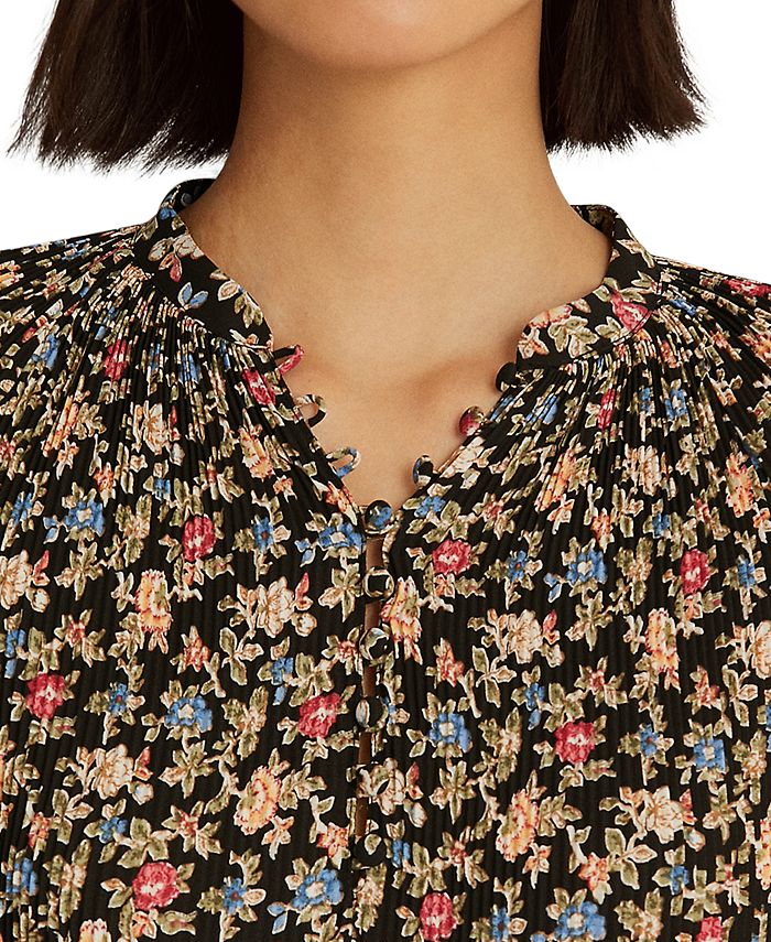 Lauren Ralph Lauren Floral Pleated Blouse Macy's
