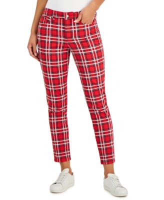 tartan skinny pants