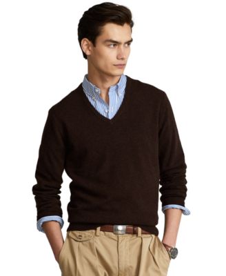 macy's polo v neck sweater