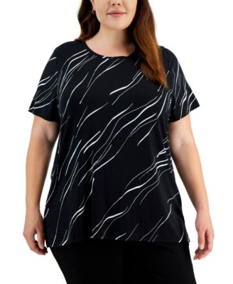 Alfani - Plus Size Short Sleeve Top