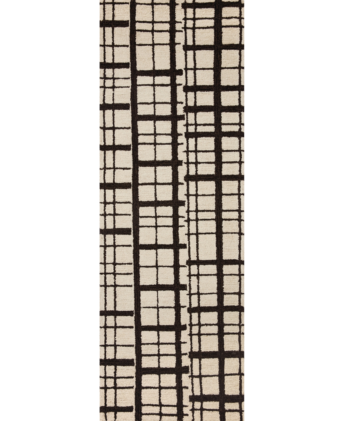 Chris Loves Julia Polly Pol-02 2'6in x 9'9 Runnerin Area Rug - Black