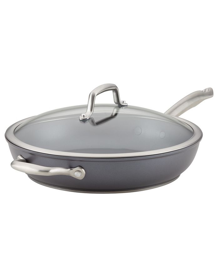 D3 Stainless Nonstick Fry Pan with lid, 12 inch