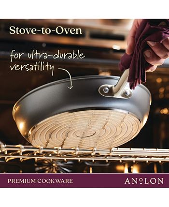 Anolon Achieve 12 Nonstick Hard Anodized Frying Pan Cream