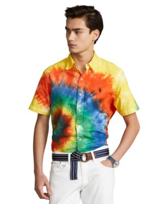 Polo Ralph Lauren Men's Classic-Fit Tie-Dye Oxford Shirt - Macy's