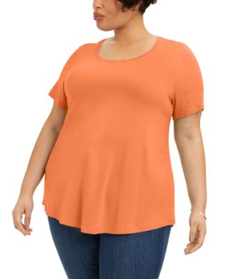 JM Collection - Plus Size Short-Sleeve Top