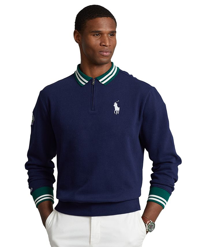 Polo Lauren Wimbledon Polo-Collar Sweatshirt - Macy's