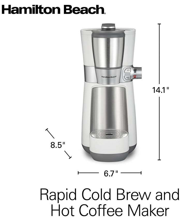 Hamilton Beach Convenient Craft SingleServe Rapid Cold Brew & Hot