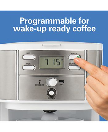 Hamilton Beach 47650 2-Way Programmable Coffee Maker, Single-Serve and 12- Cup