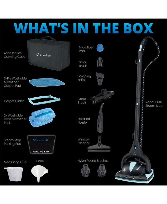 Euroflex Vapour M4S AllInOne Floor & Portable Ultra Dry Steam Cleaner